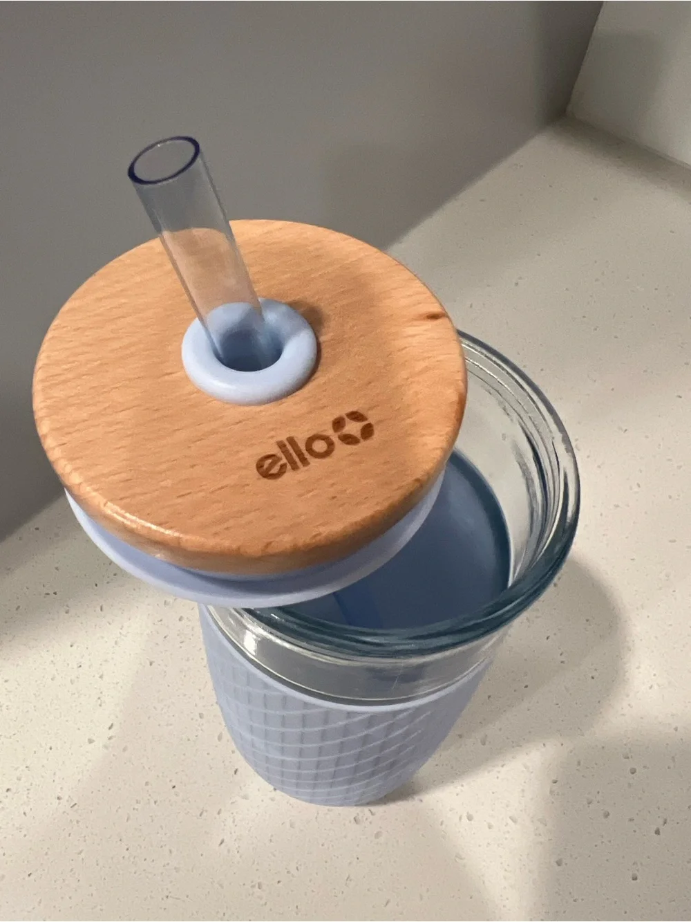 Ello Devon 18oz Glass Tumbler - Light Blue (NWOT)
